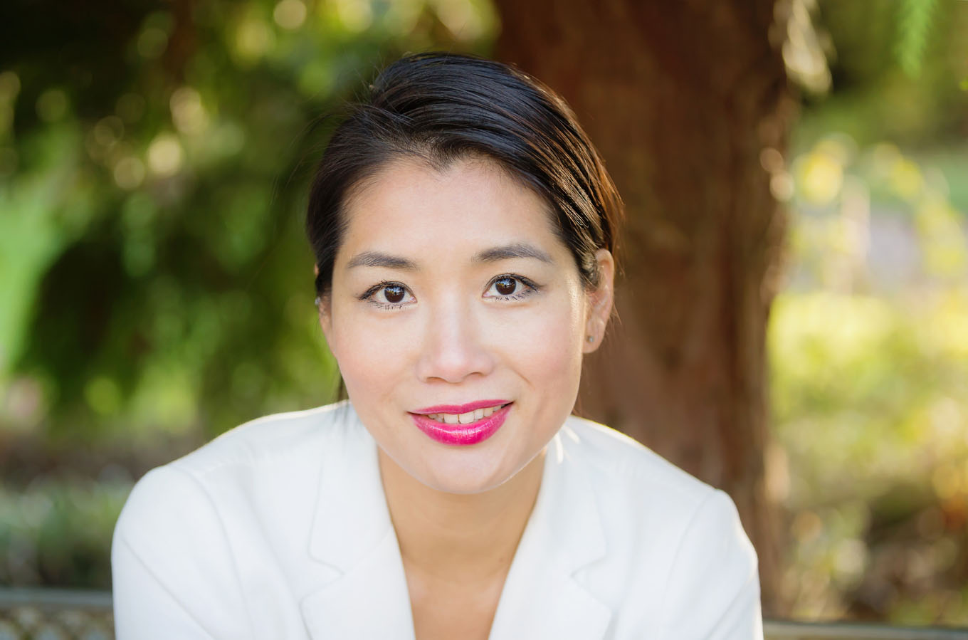 A portrait of a woman taken outdoors